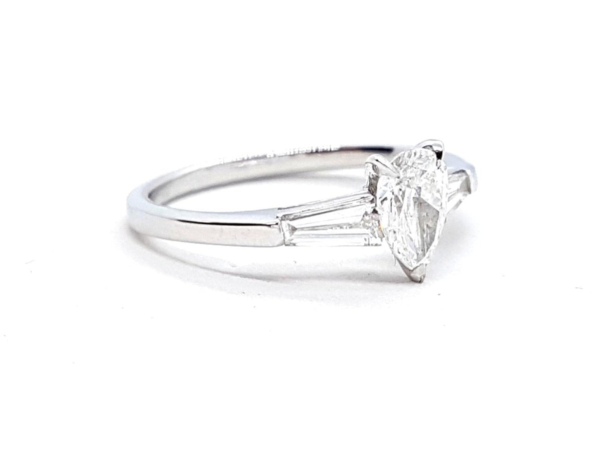 Bague Solitaire Or blanc Diamant - Castafiore