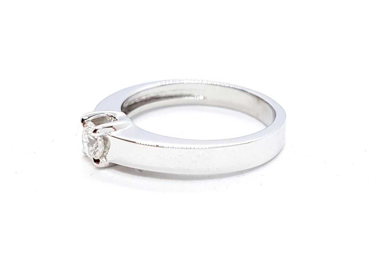 Bague Solitaire Or blanc Diamant - Castafiore