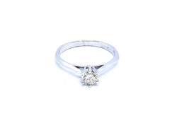 Bague Solitaire Or blanc Diamant - Castafiore