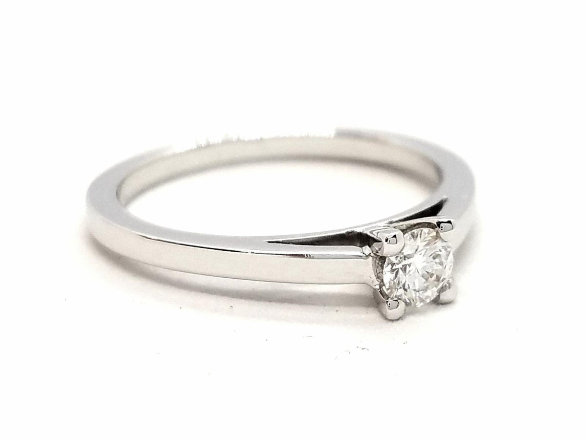 Bague Solitaire Or blanc Diamant - Castafiore