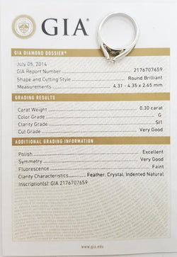 Bague Solitaire Or blanc Diamant - Castafiore