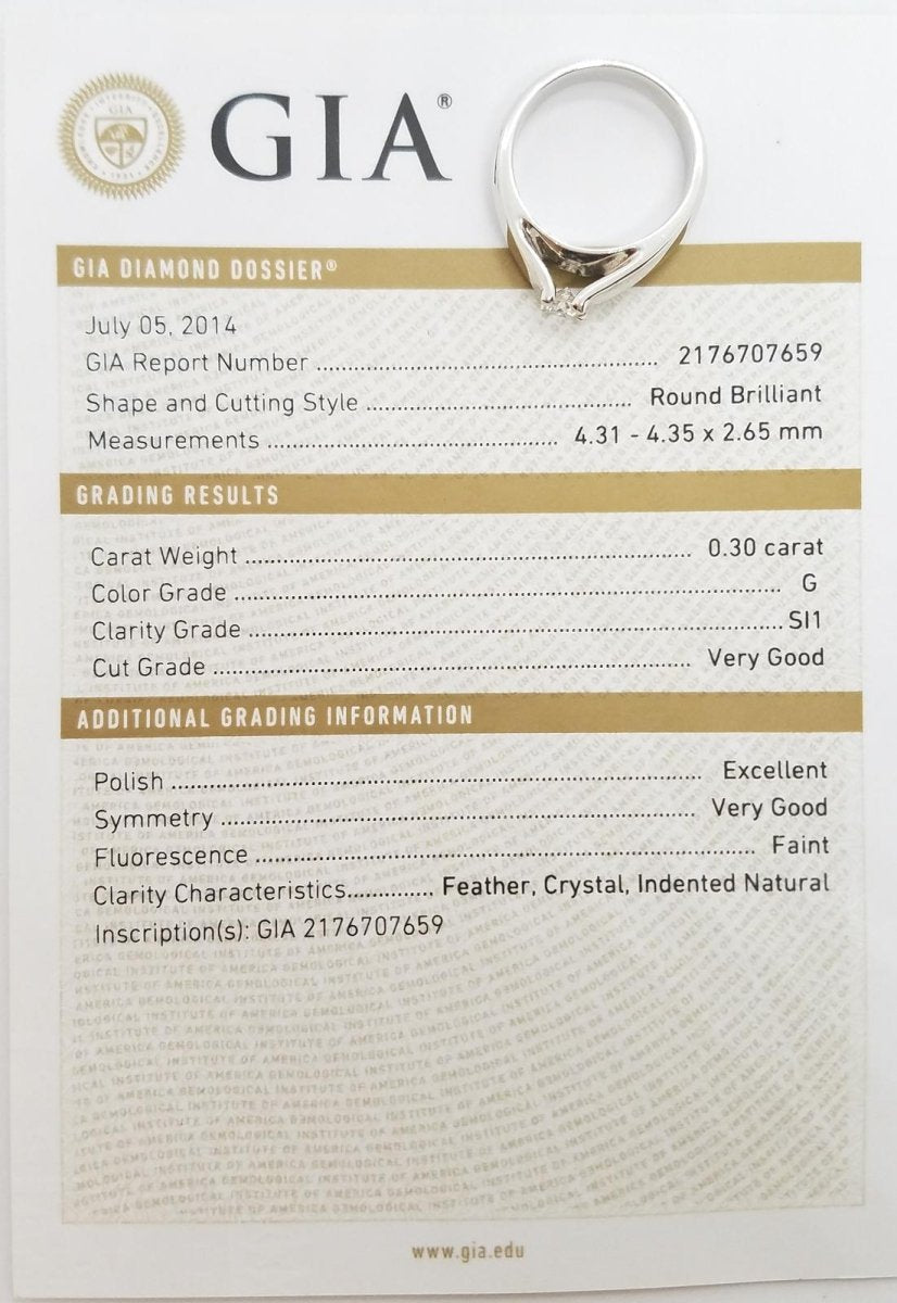 Bague Solitaire Or blanc Diamant - Castafiore