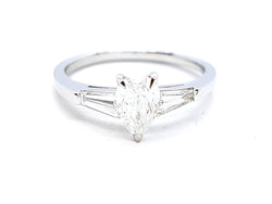 Bague Solitaire Or blanc Diamant - Castafiore