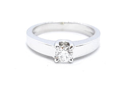 Bague Solitaire Or blanc Diamant - Castafiore