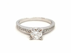 Bague Solitaire Or blanc Diamant - Castafiore