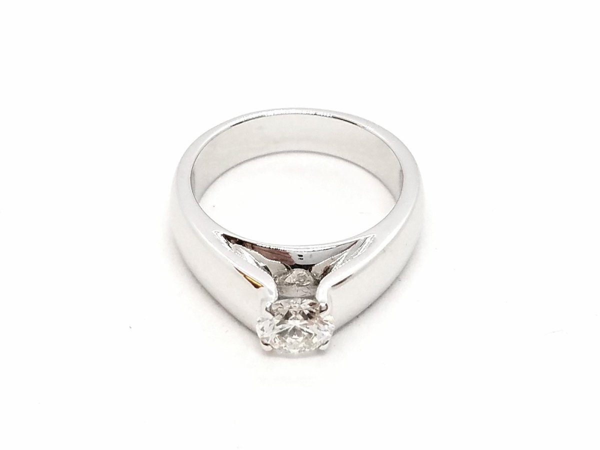 Bague Solitaire Or blanc Diamant - Castafiore