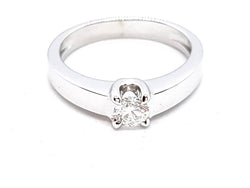 Bague Solitaire Or blanc Diamant - Castafiore