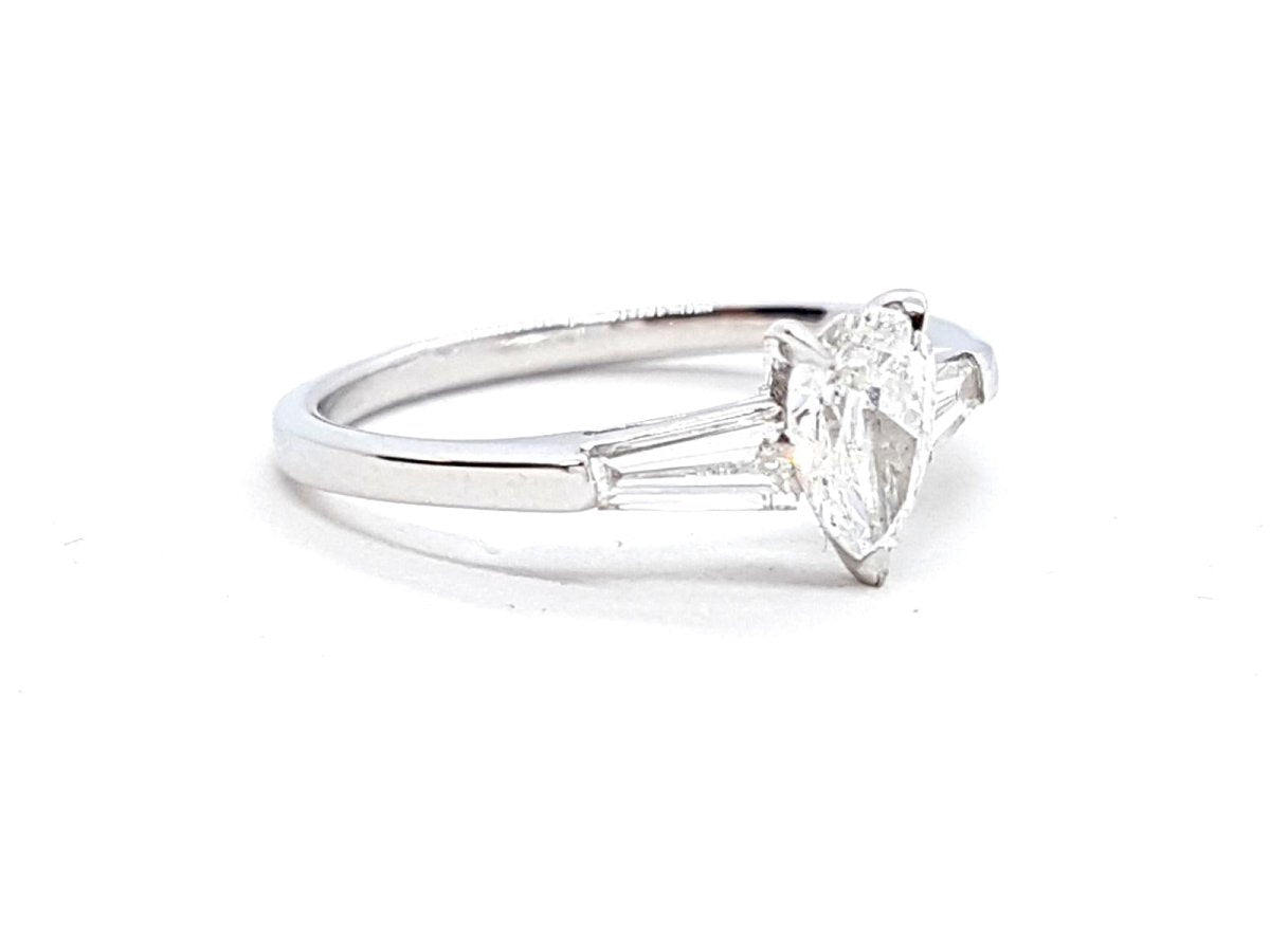 Bague Solitaire Or blanc Diamant - Castafiore
