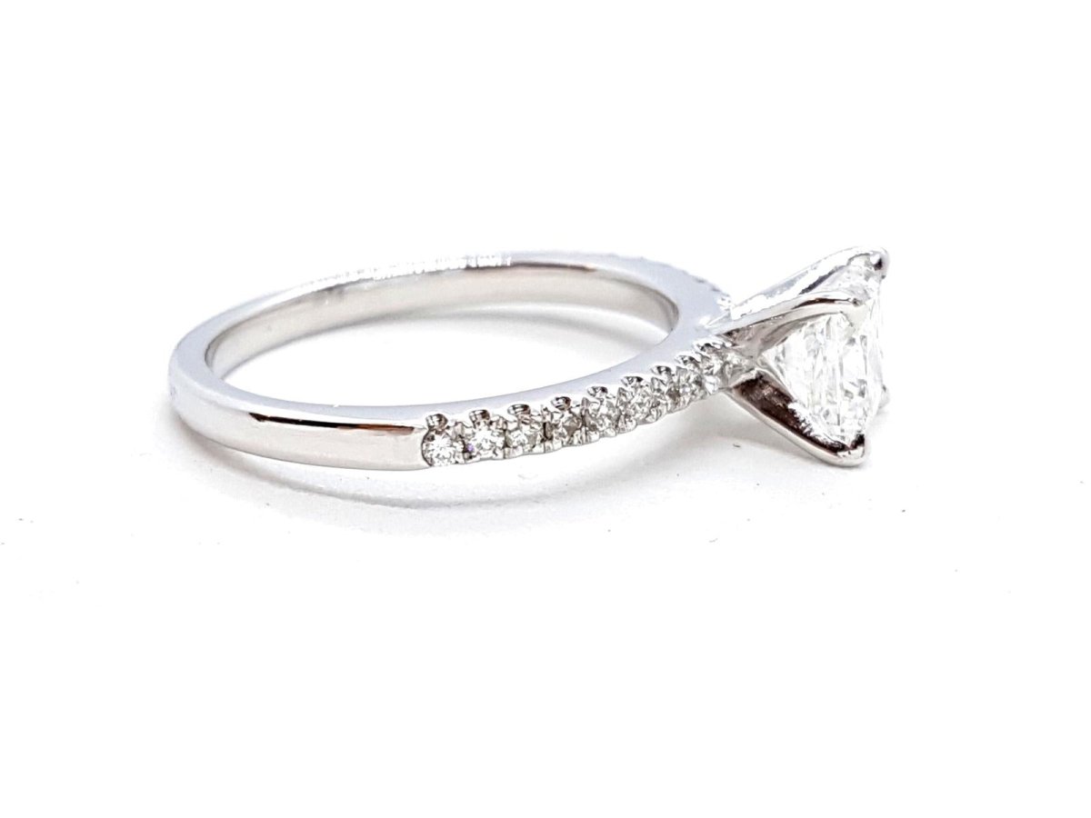 Bague Solitaire Or blanc Diamant - Castafiore