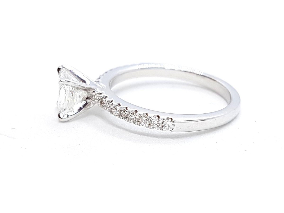 Bague Solitaire Or blanc Diamant - Castafiore