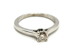 Bague Solitaire Or blanc Diamant - Castafiore