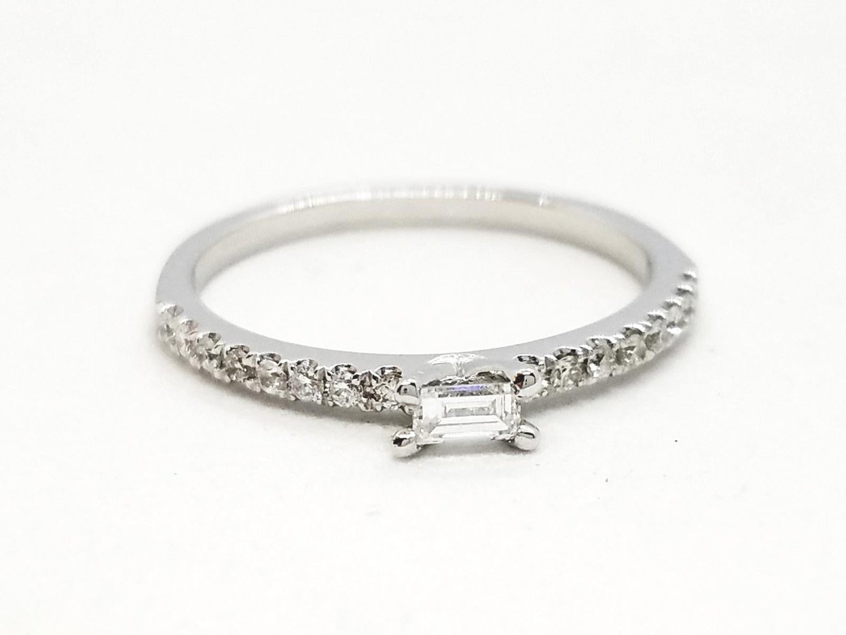 Bague Solitaire Or blanc Diamant - Castafiore