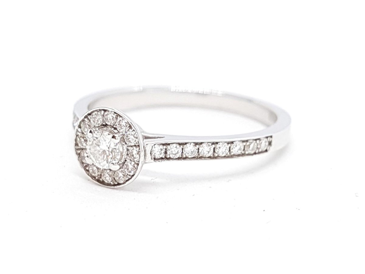 Bague Solitaire Or blanc Diamant - Castafiore