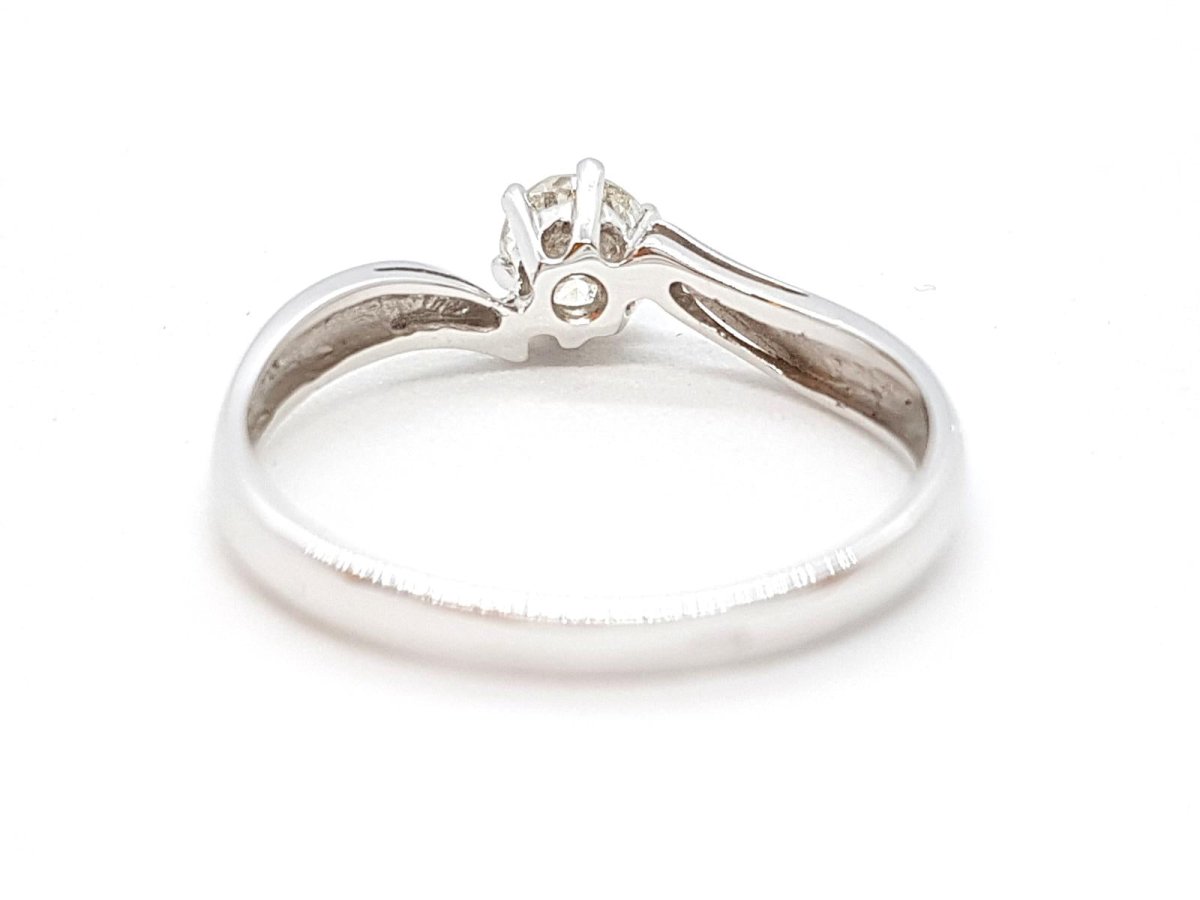 Bague Solitaire Or blanc Diamant - Castafiore