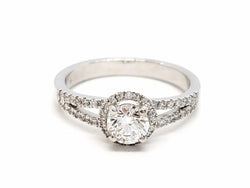 Bague Solitaire Or blanc Diamant - Castafiore