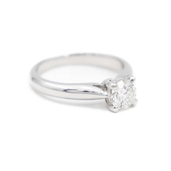 Bague Solitaire Or blanc Diamant - Castafiore