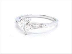 Bague Solitaire Or blanc Diamant - Castafiore