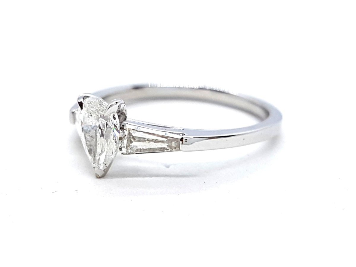 Bague Solitaire Or blanc Diamant - Castafiore