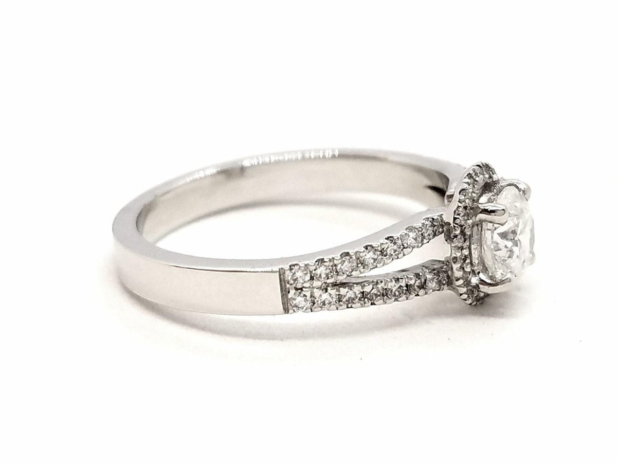 Bague Solitaire Or blanc Diamant - Castafiore