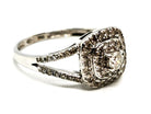 Bague Solitaire Or blanc Diamant - Castafiore