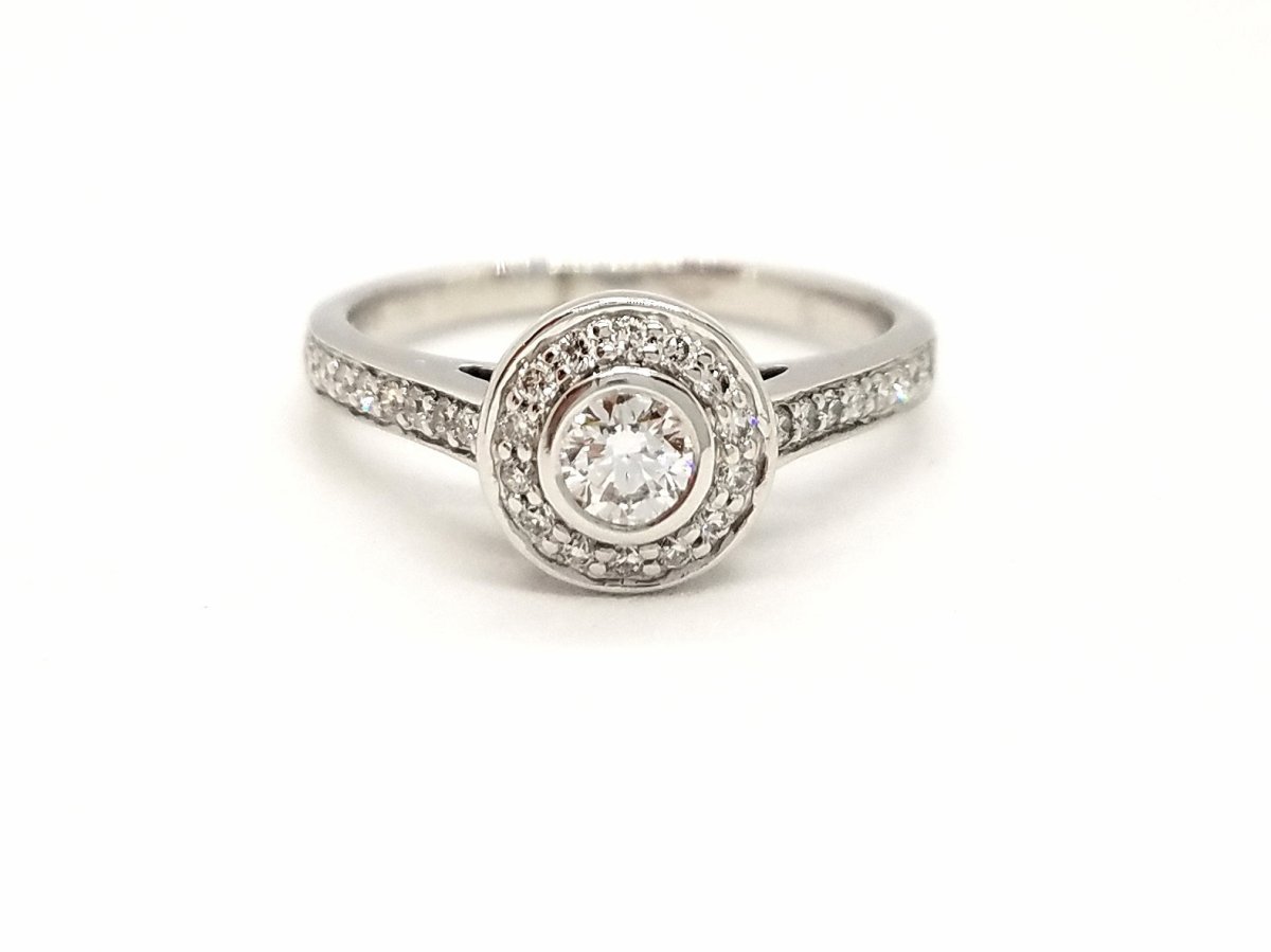 Bague Solitaire Or blanc Diamant - Castafiore