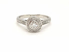 Bague Solitaire Or blanc Diamant - Castafiore