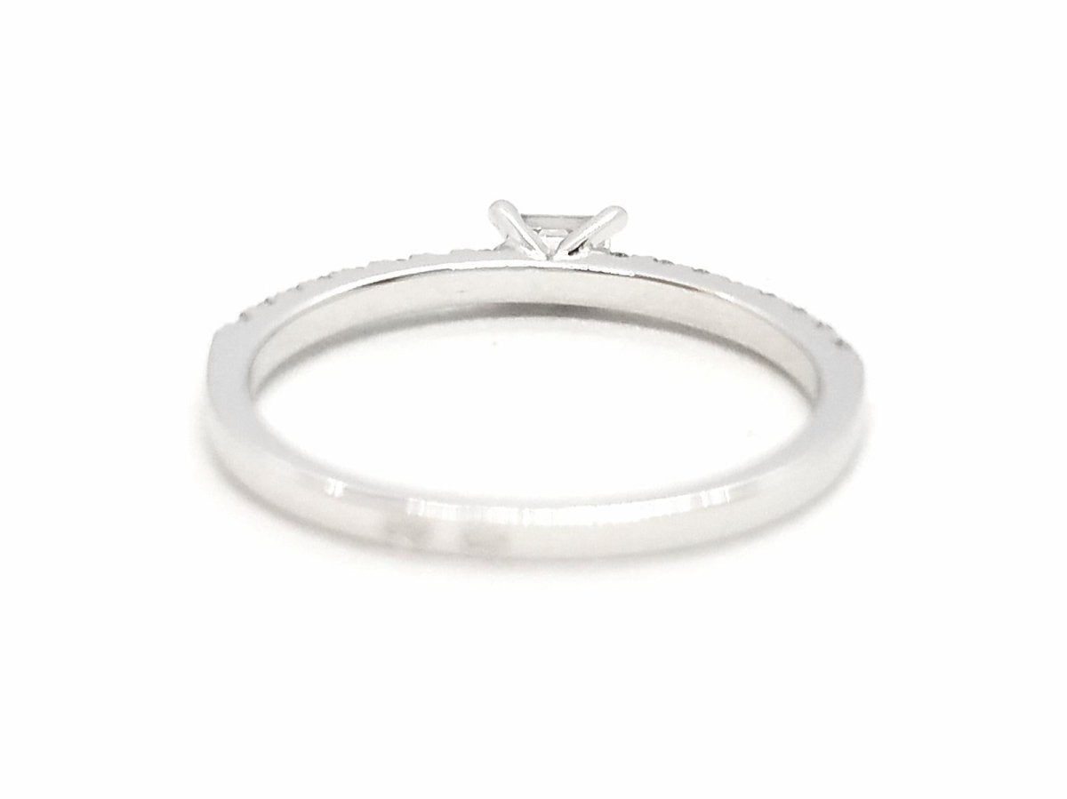 Bague Solitaire Or blanc Diamant - Castafiore