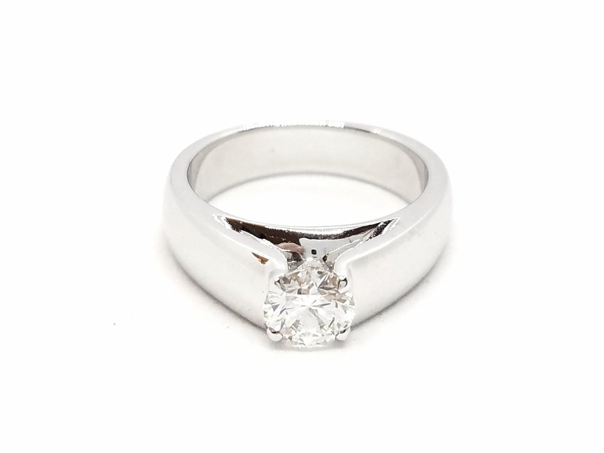 Bague Solitaire Or blanc Diamant - Castafiore