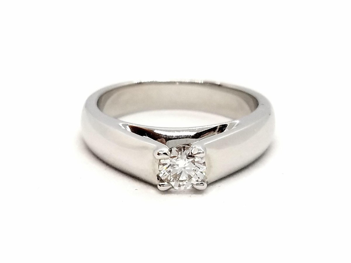 Bague Solitaire Or blanc Diamant - Castafiore