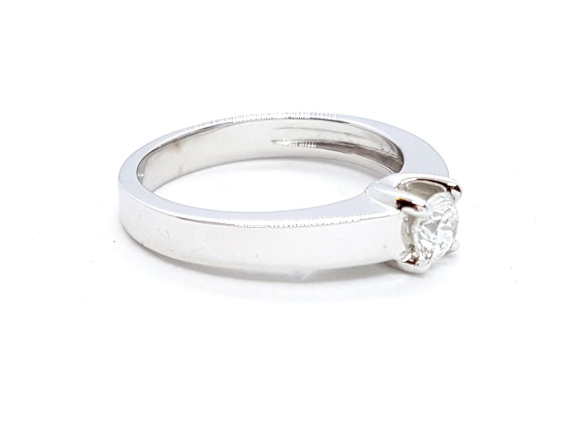 Bague Solitaire Or blanc Diamant - Castafiore