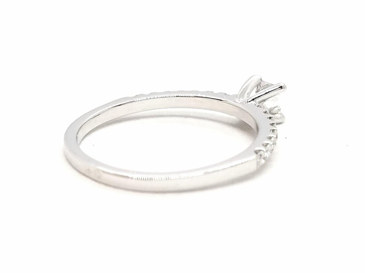 Bague Solitaire Or blanc Diamant - Castafiore