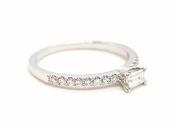 Bague Solitaire Or blanc Diamant - Castafiore