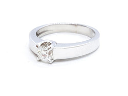 Bague Solitaire Or blanc Diamant - Castafiore