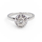 Bague Solitaire Or blanc Diamant - Castafiore