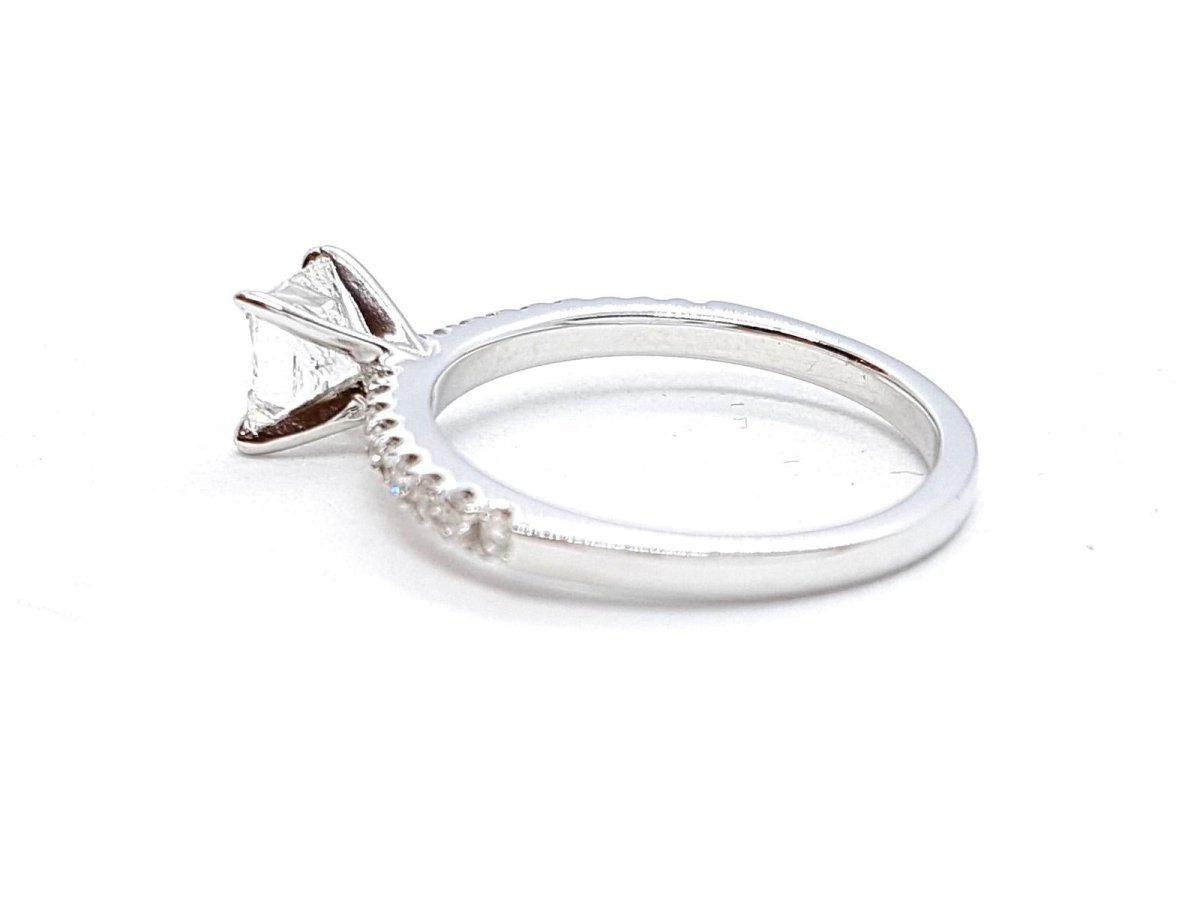 Bague Solitaire Or blanc Diamant - Castafiore