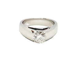 Bague Solitaire Or blanc Diamant - Castafiore