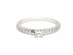 Bague Solitaire Or blanc Diamant - Castafiore