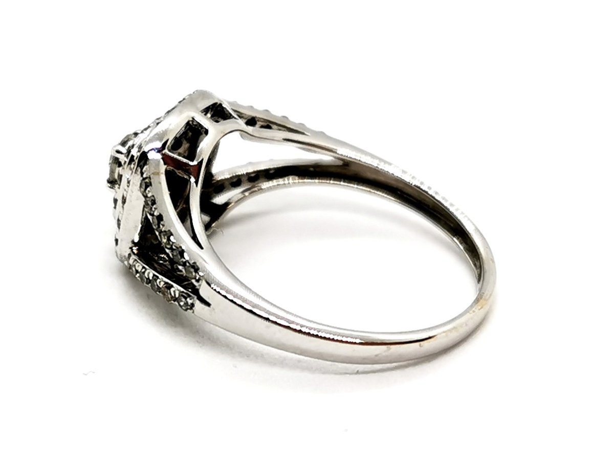 Bague Solitaire Or blanc Diamant - Castafiore