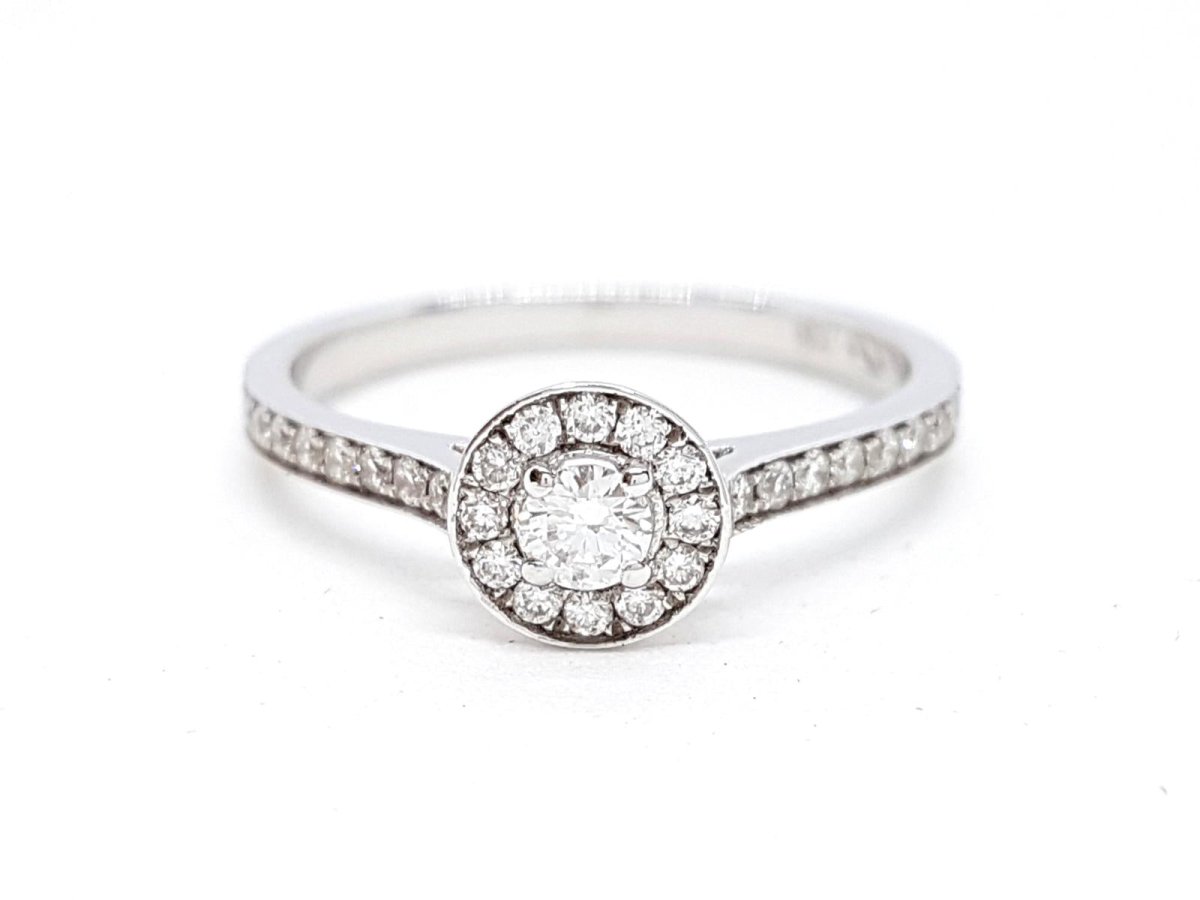 Bague Solitaire Or blanc Diamant - Castafiore