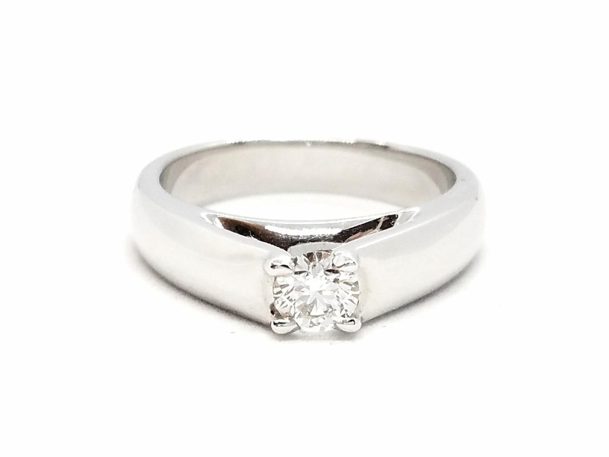 Bague Solitaire Or blanc Diamant - Castafiore