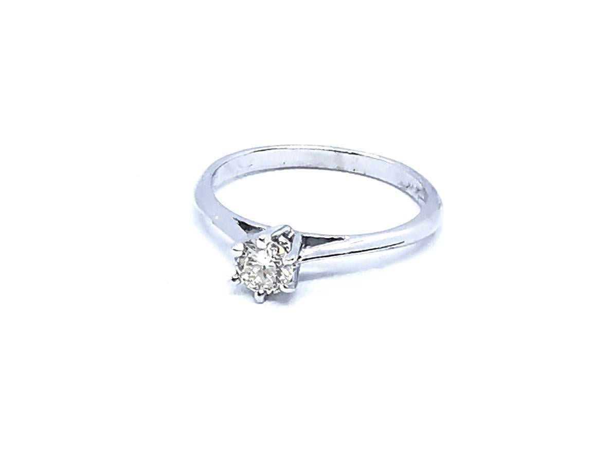 Bague Solitaire Or blanc Diamant - Castafiore