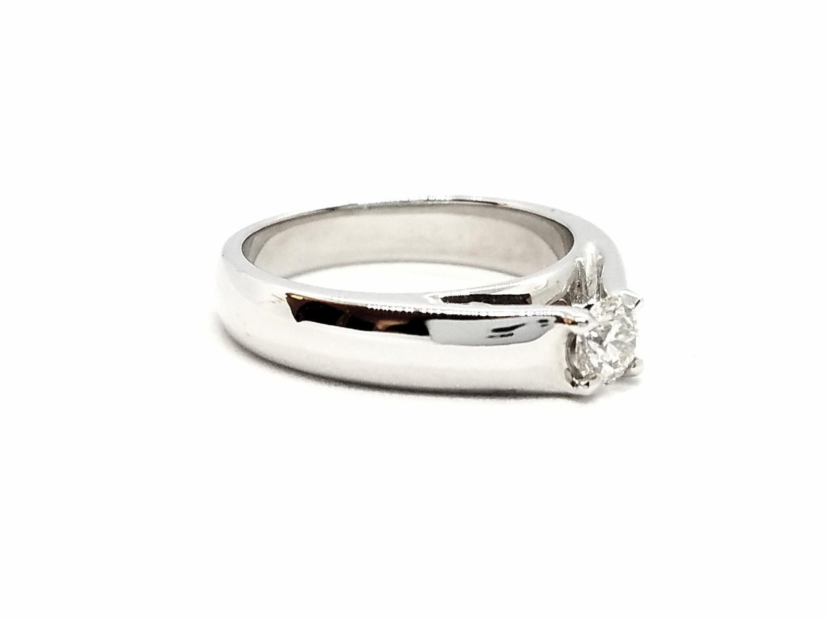 Bague Solitaire Or blanc Diamant - Castafiore
