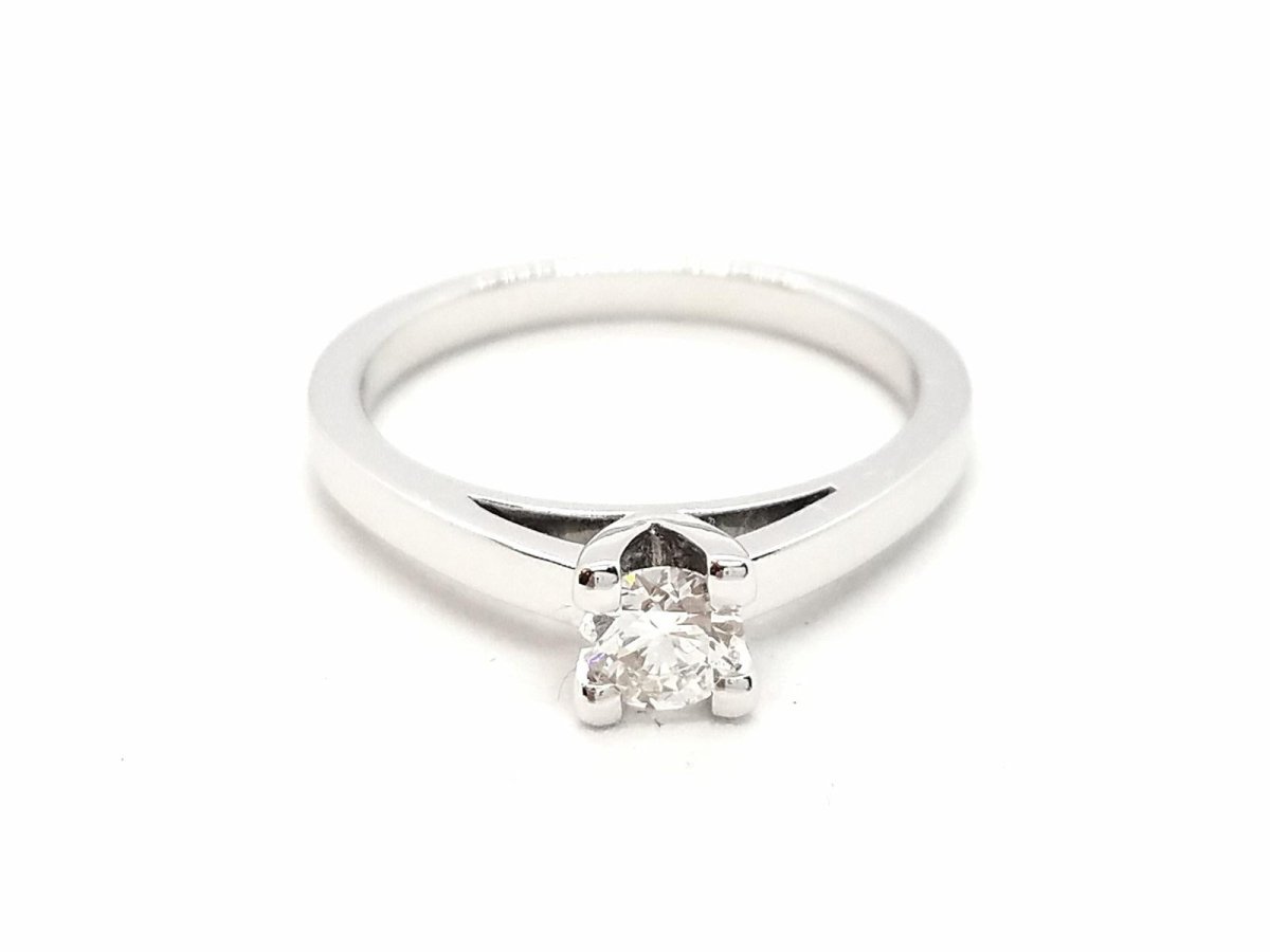 Bague Solitaire Or blanc Diamant - Castafiore