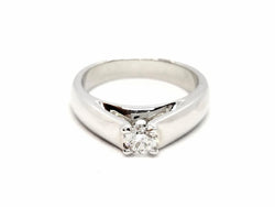 Bague Solitaire Or blanc Diamant - Castafiore
