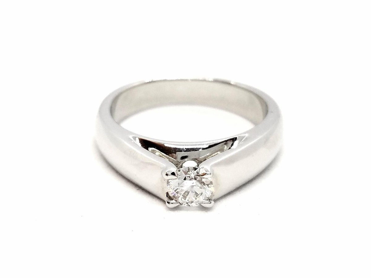 Bague Solitaire Or blanc Diamant - Castafiore