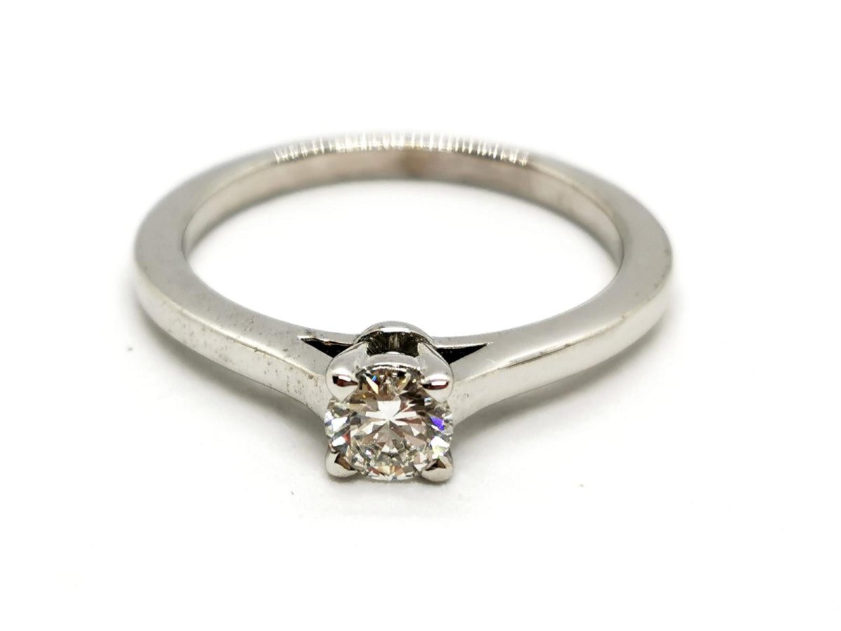 Bague Solitaire Or blanc Diamant - Castafiore