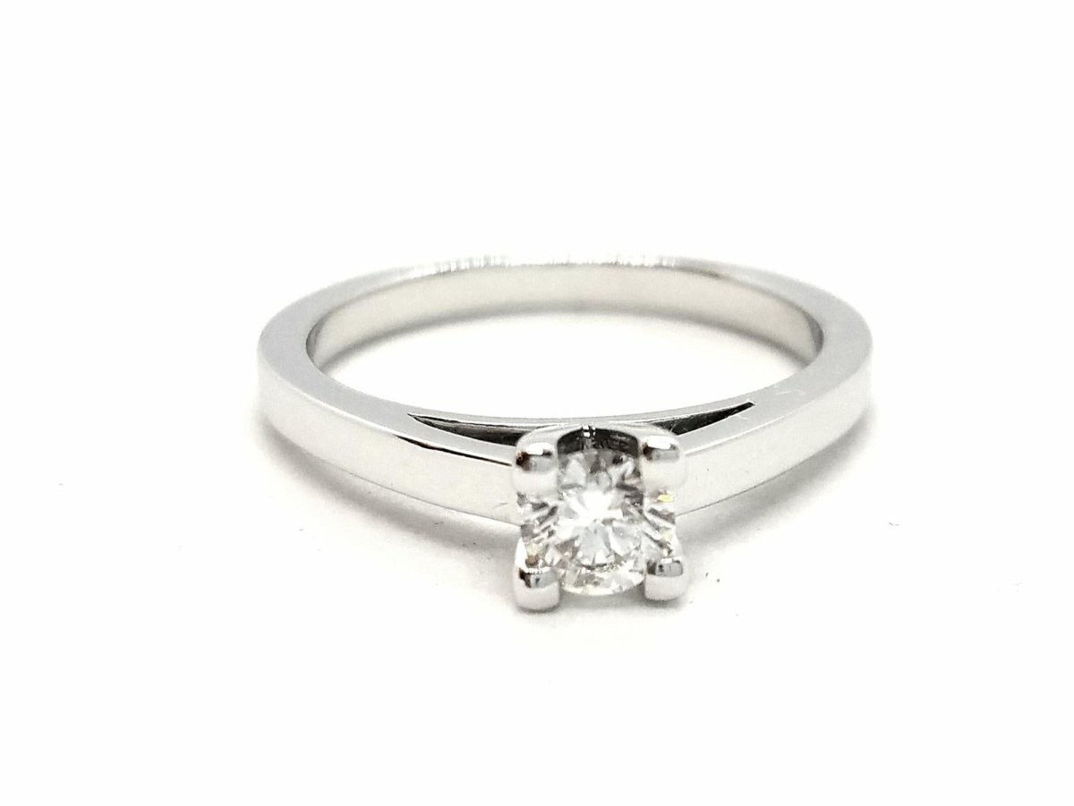 Bague Solitaire Or blanc Diamant - Castafiore