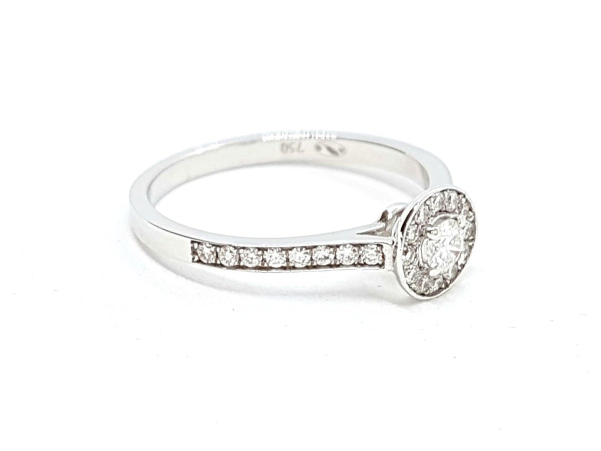 Bague Solitaire Or blanc Diamant - Castafiore