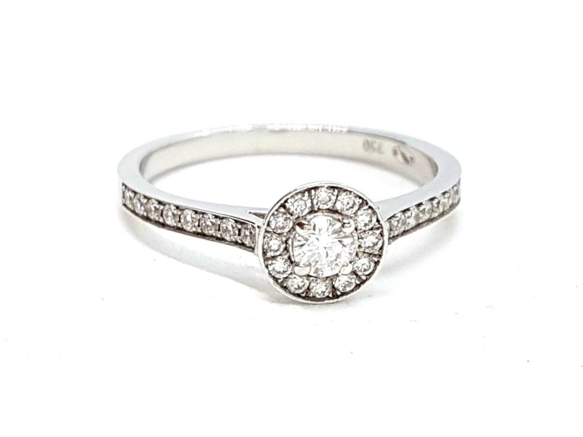 Bague Solitaire Or blanc Diamant - Castafiore