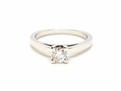 Bague Solitaire Or blanc Diamant - Castafiore